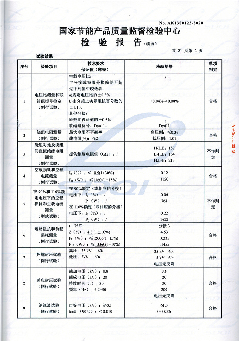 高低压试验报告-S11-1250阿拉善右阿拉善右阿拉善右油浸式变压器-2.jpg
